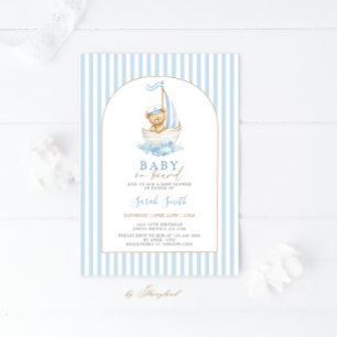 Baby on Board Baby Shower Boy Invitation