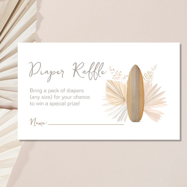 Baby on board Baby Shower Diaper Raffle Card (Creator Uploaded)