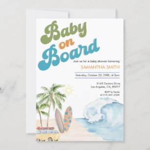 Baby on Board Baby Shower gender neutral Invitation