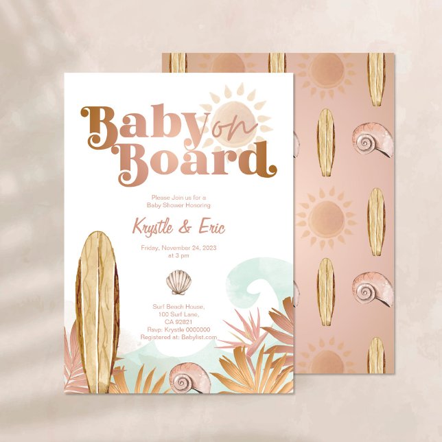 Baby on Board Baby Shower Invitation (Creator Uploaded)