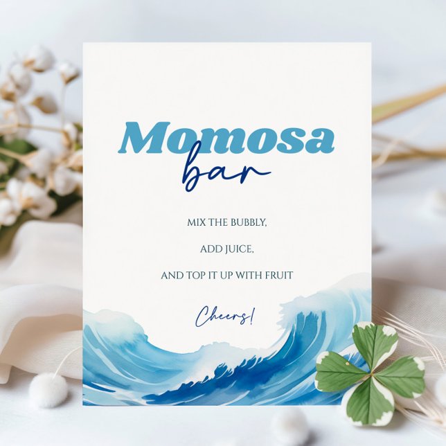 Baby on Board Baby Shower Momosa Bar Pedestal Sign (Creator Uploaded)