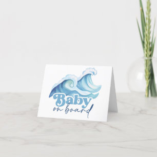 Baby on Board Baby Shower, Surf Baby Thank You Card
