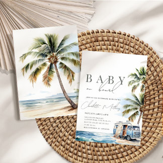 Baby on Board Baby Shower, Surf Beach Invitation
