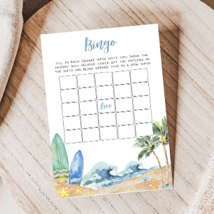 Baby on Board Beach Baby Shower Bingo Game
