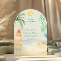 Baby on Board Beach Surf Baby Shower