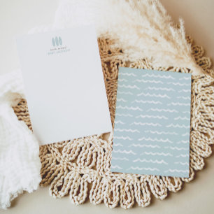 Baby on Board Blue Surfboard Baby Shower  Thank You Card