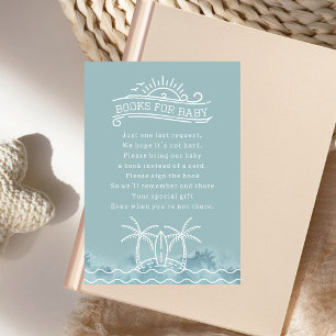 Baby On Board Book Request Blue Baby Shower Invitation