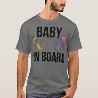 Baby on board car decal vinyl car sticker minimal  T-Shirt