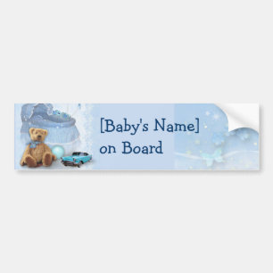 Baby on Board (customisable) Bumper Sticker