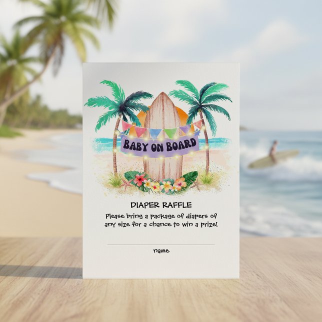 Baby on Board Diaper Raffle Enclosure Card (Creator Uploaded)