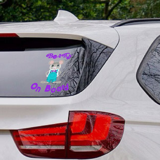 Baby on board - Elegant Mouse - car rear (Creator Uploaded)