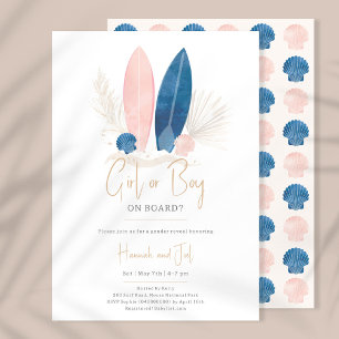 Baby on board Gender Reveal Invitation