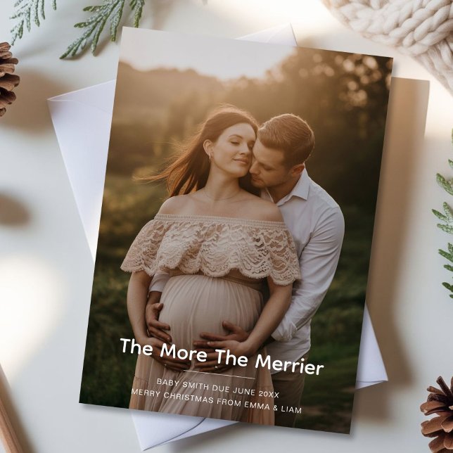  Baby On Board Holiday Announcment  Photo Card (Creator Uploaded)