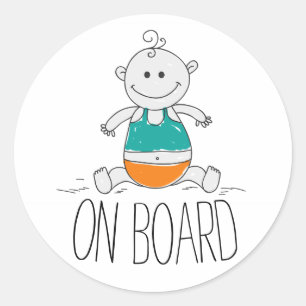 Baby on board icon sticker