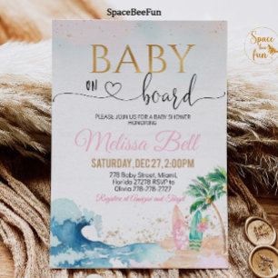 Baby on Board Invitation Under the Sea invite Girl