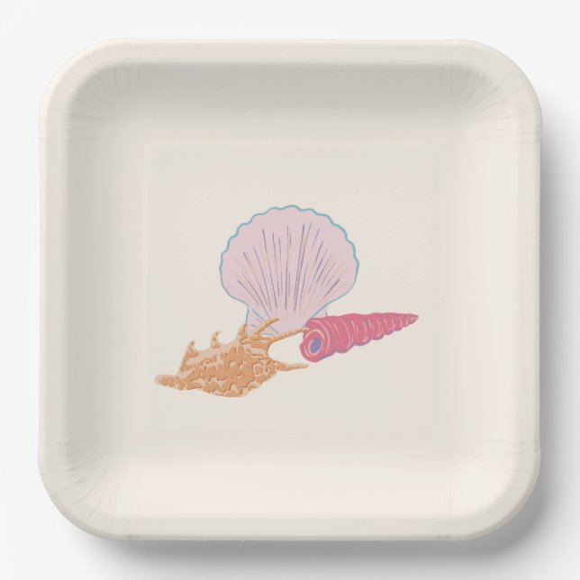 Baby on Board -- Ocean theme baby shower  Paper Plate (Front)