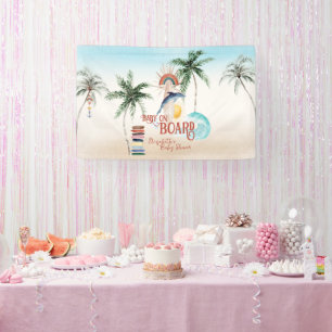 Baby on Board   Retro Summer Surf Banner