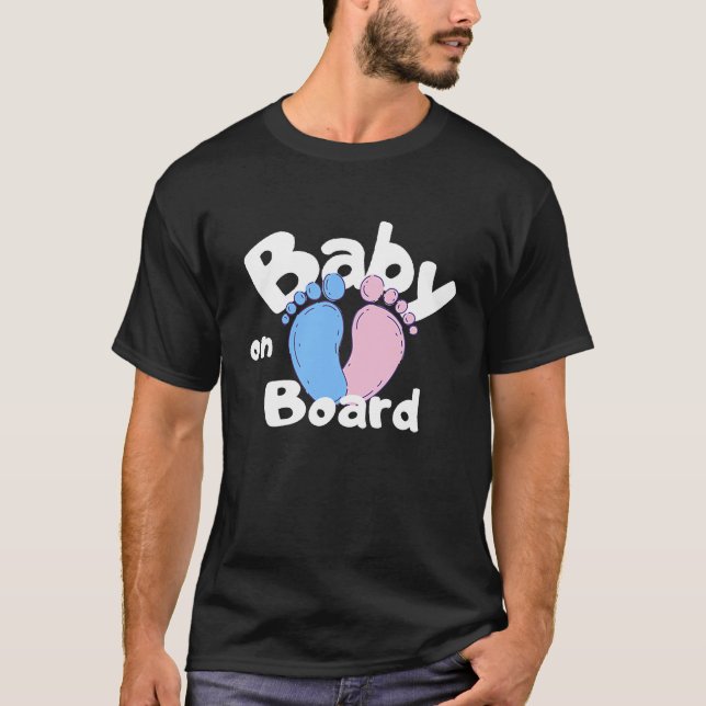 Baby On Board Saying Baby Belly Birth Pregnancy T-Shirt (Front)
