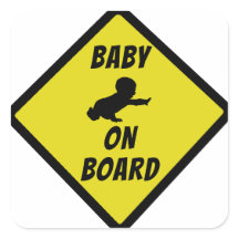 BABY ON BOARD Sign Yellow