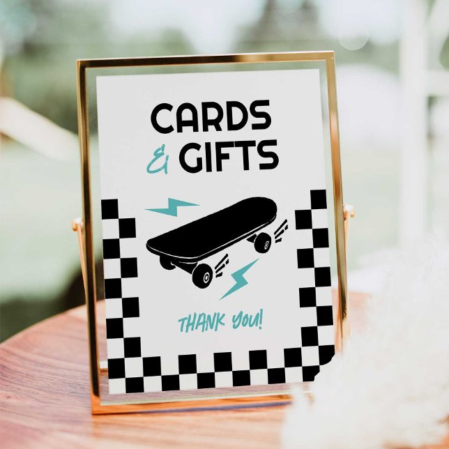 Baby on Board Skateboard Baby Shower Cards & Gifts Poster (Creator Uploaded)