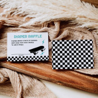 Baby on Board Skateboard Diaper Raffle Cards