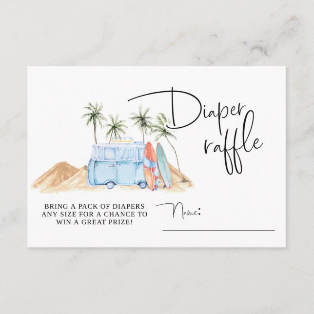 Baby on Board, Summer Baby Shower, Baby Shower,  E Enclosure Card (Front)