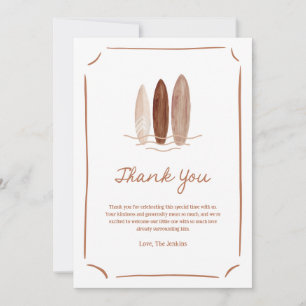 Baby on Board Summer Baby Shower Thank You Card