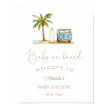 Baby On Board surf Baby Shower Welcome
