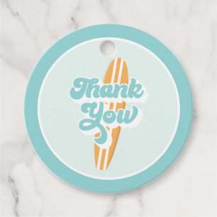 Baby on Board Surf Beach Baby Shower Classic Round Favour Tags