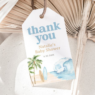 Baby on Board Surf Beach Baby Shower Gift Tags