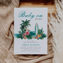 Baby On Board Surf Beach Baby Shower