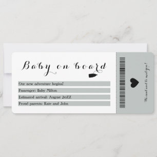 Baby On Board Travel Boarding Pass Pregnancy Announcement