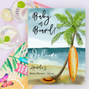 Baby on board Welcome Baby Shower Poster