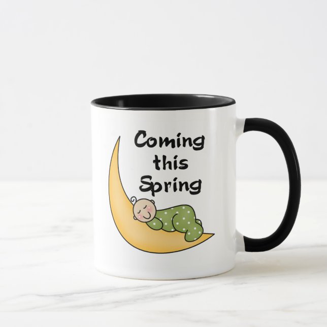Baby on Moon Spring Mug (Right)