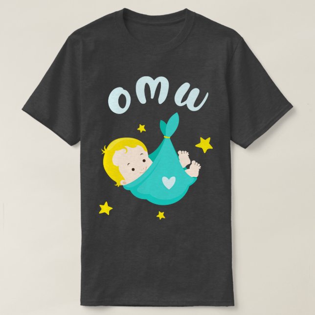 Baby on my Way OMW funny Birth Announcement Gift T-Shirt (Design Front)