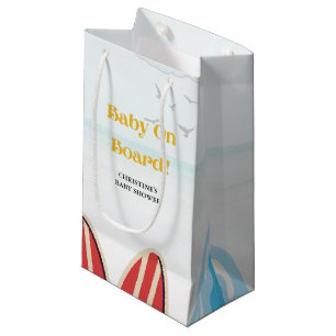 Baby on on board beach baby shower thank you  small gift bag
