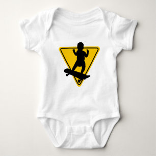 Baby on (Skate) Board Baby Bodysuit