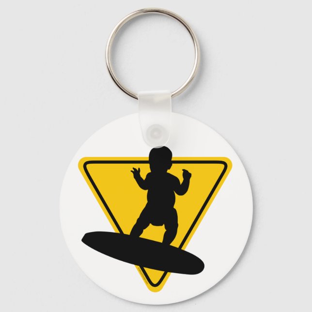 Baby on (Surf) Board Key Ring (Front)