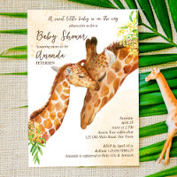 Baby on the way baby giraffe and mum baby shower