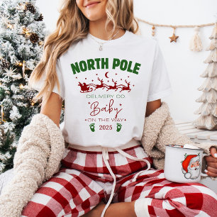 Baby on the Way Christmas Reveal T-Shirt
