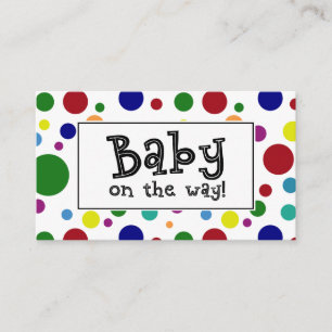 Baby on the Way! Colourful Dots Gift Registry Card