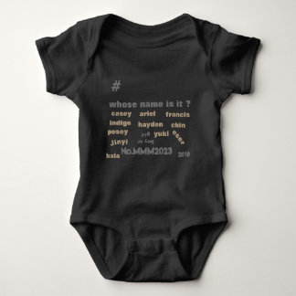 Baby One Piece Bodysuit/ Unisex Names/MMETROPOLIM  Bodysuit