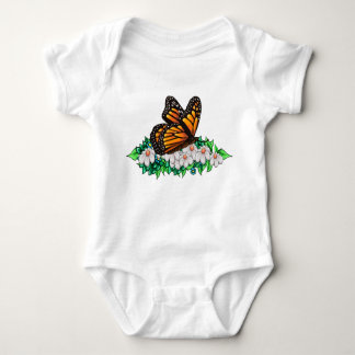 Baby one-piece butterfly with little flowers baby bodysuit