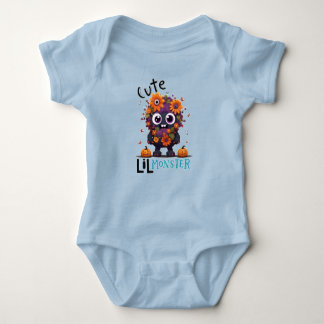 Baby one piece cute little monster theme baby bodysuit