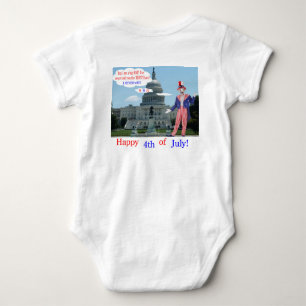 baby one piece. Happy 4th rat/unclesam Bodysuit