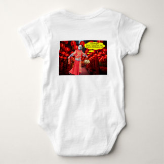 baby one piece.  Happy Chinese New Year.  panda/ma Bodysuit