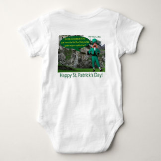 baby one piece.  Happy St. Patrick's Day.  irish s Bodysuit