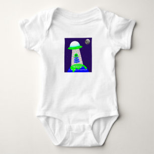 Baby one-piece with alien and moon by Jo Images Bodysuit