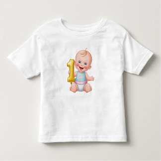 Baby one year old happy birthday toddler T-Shirt