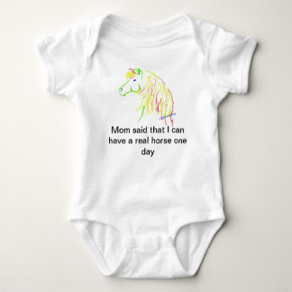 Baby onesy, creeper with horse artwork